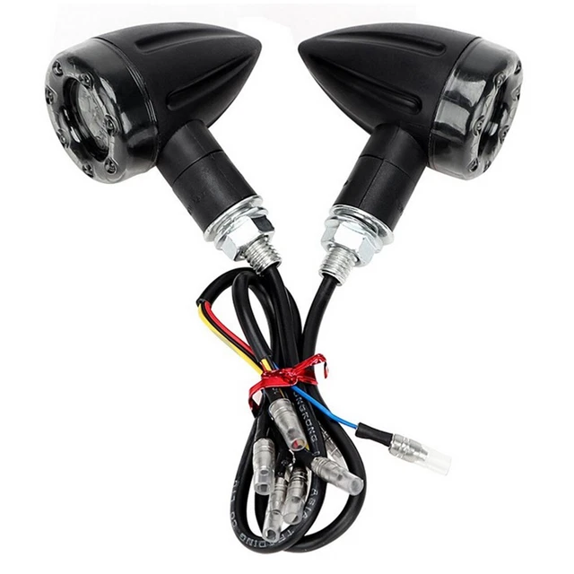 KIMISS Relè lampeggiante a 2 poli, 12 V, indicatore di direzione a LED, relè lampeggiante, controllo della frequenza lampeggiante=centrale clignotant moto universelle shaft