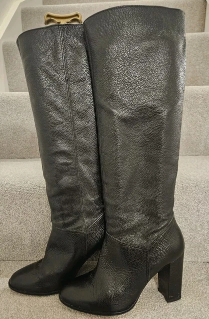 Bottes Born Montant Genou En Cuir Marron Et Noir - Taille 7 Neuve Avec Emballage, Style Casual Avec Studs