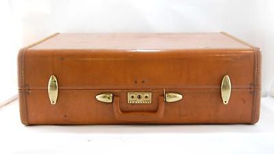 VTG 1950s Samsonite Shwayder Brown Hardshell Travel Suitcase Luggage #4637