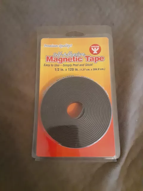 Hygloss Magnetic Tape, Self-Adhesive, 1/2"x120", Black (HYX61410)