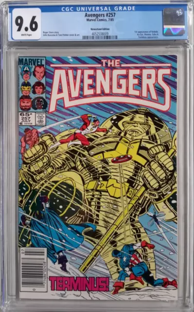🔥Avengers #257 Cgc 9.6*1985 Marvel*1St App Nebula*Guardians Of Galaxy*Newsstand