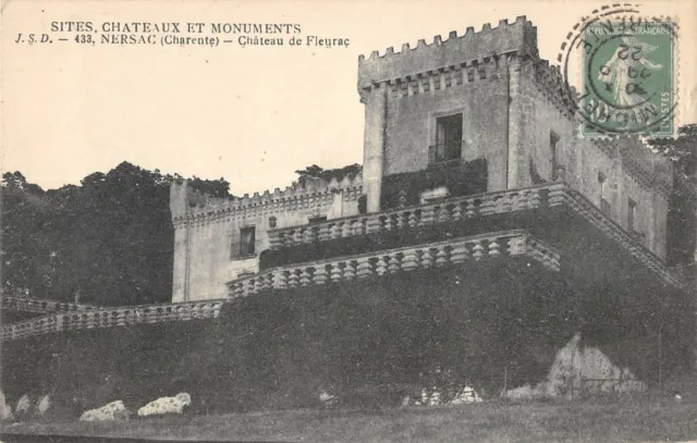 Cpa 16 Nersac Chateau De Fleurac