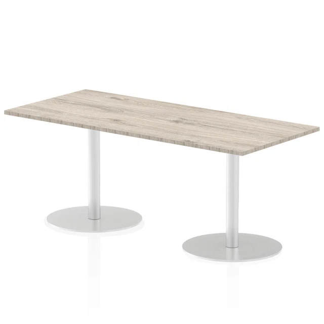 Dynamic Italia 1800 X 800Mm Poseur Rectangular Table Grey Oak Top 725Mm High Leg