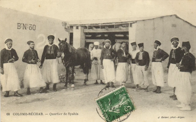 PC CPA ALGERIA, COLOMB-BÉCHAR, DISTRICT OF SPAHIS, J. GEISER, (b8399)