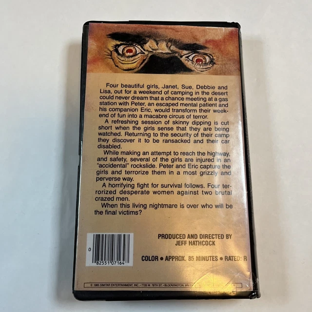 VICTIMS! VHS TAPE 1985 Simitar Entertainment Horror Slasher Clamshell