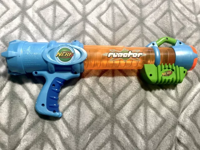NERF REACTOR BALL Blaster Gun Hasbro 2003 blue green orange w/1 ball $9 ...