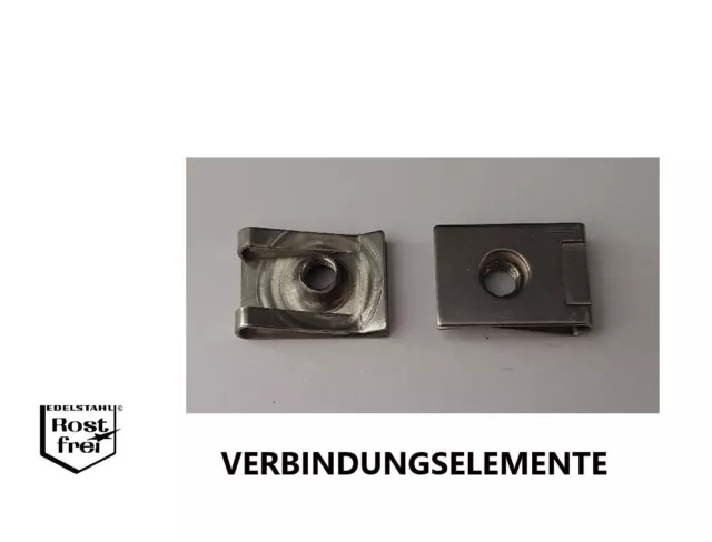 Blechmuttern Schnappmuttern Klemmmuttern EDELSTAHL A2 M4 - M6 / 2,9-4,2mm clips