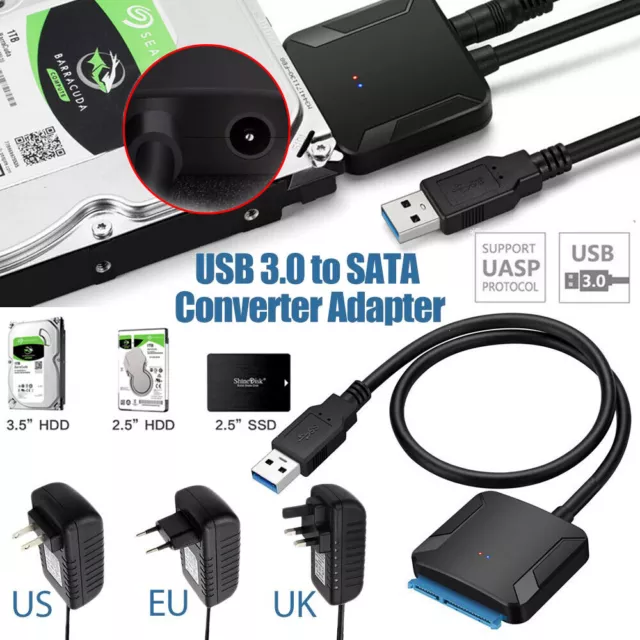 USB 3.0 To SATA Convert Cable for 2.5/3.5 inch SSD HDD Hard Drive Adapter