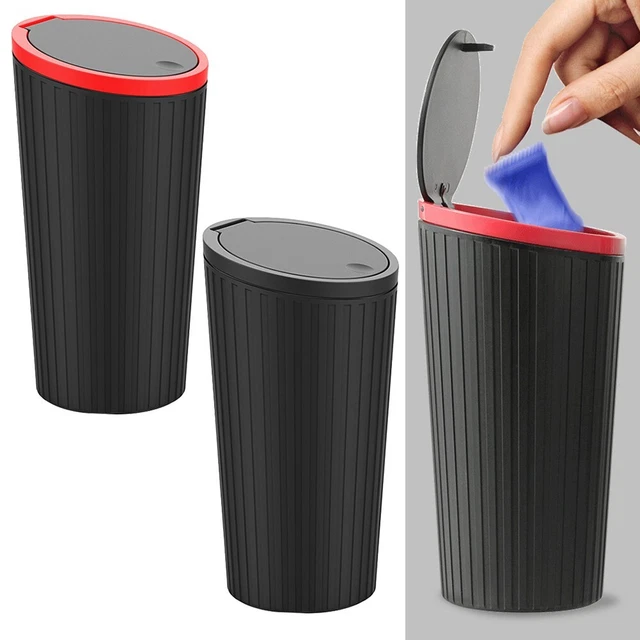 Cestino auto compatto con coperchio tipo pressa compatto cestino impermeabile con coperchio