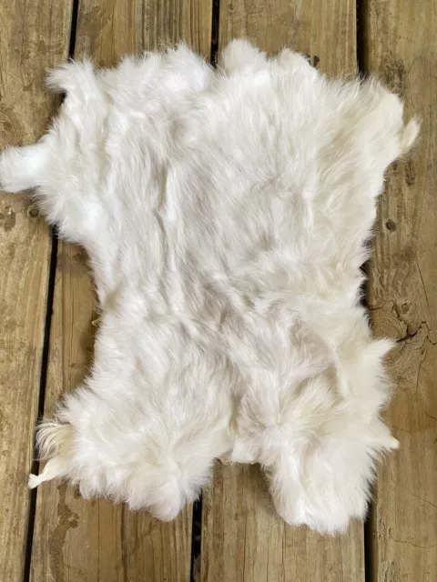 White Alpaca Fur Pelt Genuine Animal Fur Pelt Scraps White Alpaca 2 PIECES White Alpaca Fur Pelt Genuine Animal Fur Pelt Scraps White Alpaca 2 PIECES