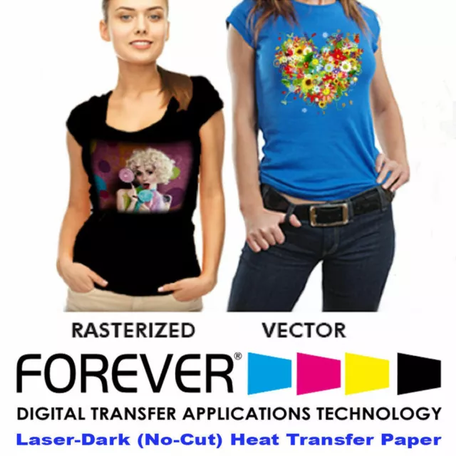 Forever Laser Dark (No-Cut) A&B Heat Transfer Paper For Crio/OKI/ UniNet iColor