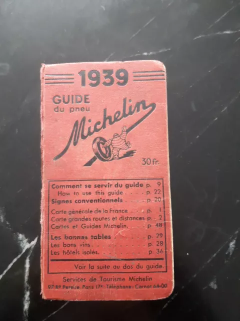 Guide Michelin 1939
