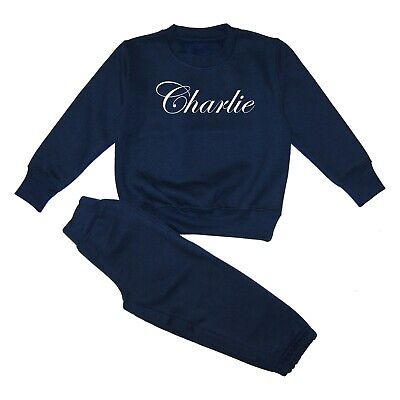 Personalised Boy Girl Baby Tracksuit Sweatshirt Embroidered Loungewear NB-6Yrs