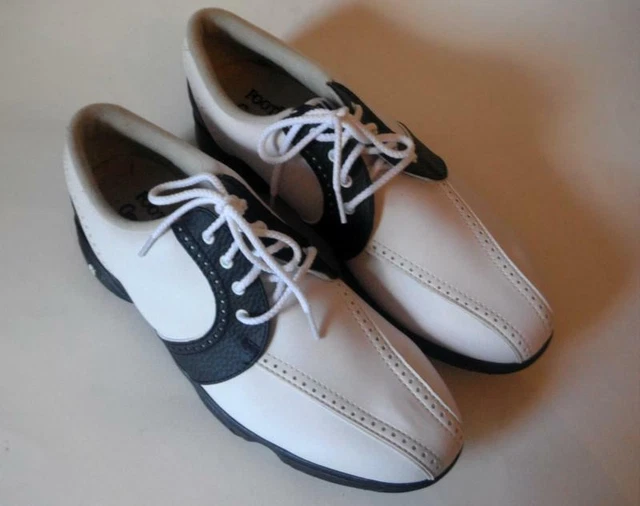 Footjoy Golf Greenjoys Womens Sz 9 48364 Golf Shoes White / Black EUC