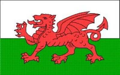 WALES UK FLAG 3ft x 5ft 100% Polyester With 2 Metal Eyelets