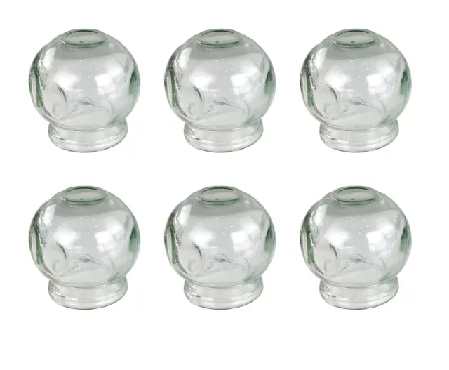 Ventouses 6 Pièce de Verre Diamètre 75 MM (Pots-Ventouses) à Vide Massage