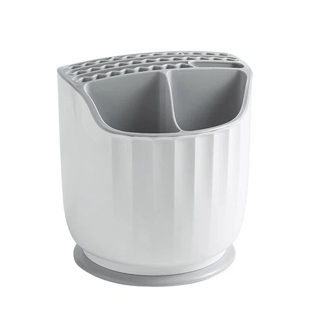 Porte-Ustensiles Cuisine Céramique Blanc Relief - Organisateur Ustensiles Comptoir 750ml