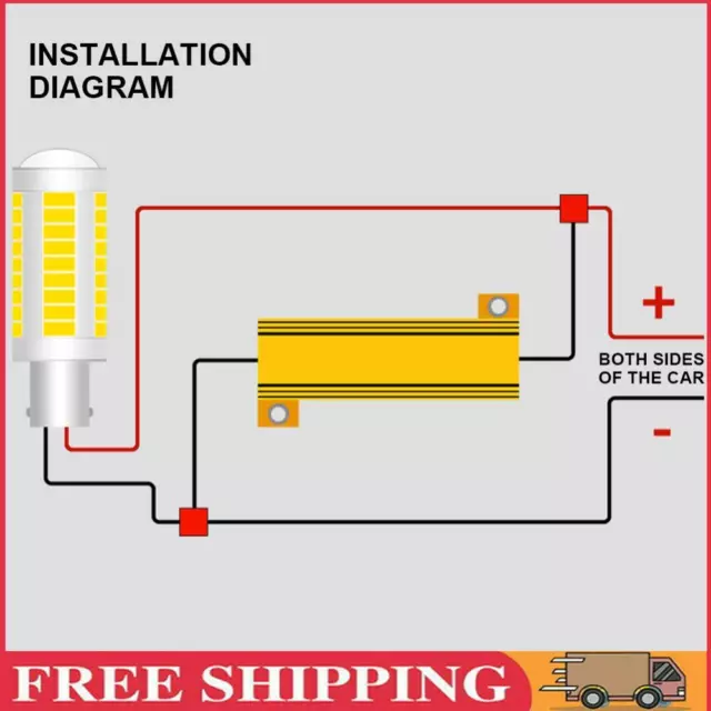 2x LED Car Light Resistance 50W 6ohm Load Resistors Automobile Turn Signal Lamp