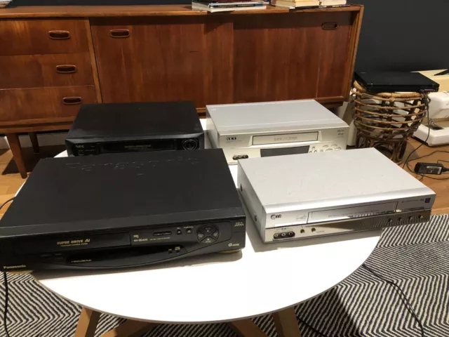 4x Faulty VCR VHS Players LG GC990W, Panasonic NV-SD400, Akai AVR600, NEC VNG-35 2