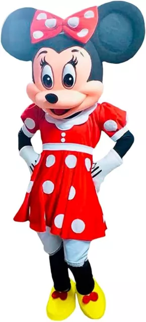 Mascotte Minnie DELUXE Minnie Mouse professionali adulti per feste