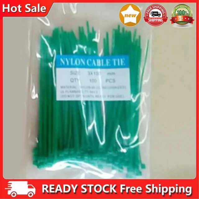15pcs Self-locking Nylon Cable Zip Ties Cable Ties Green Organizer Fasten Cable