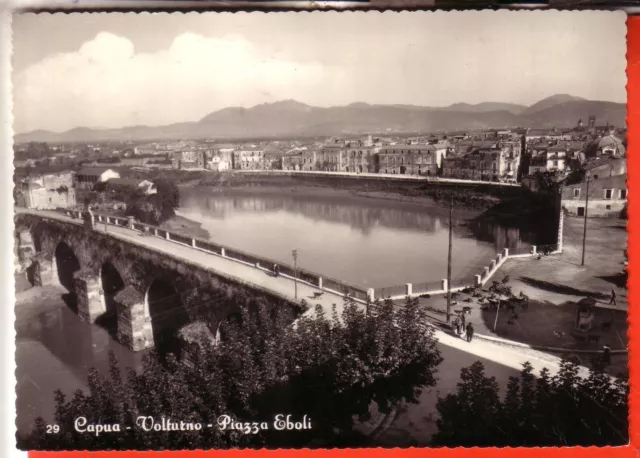 Cartolina  Capua  Volturno   B/N   Viaggiata  1961 Piazza Eboli