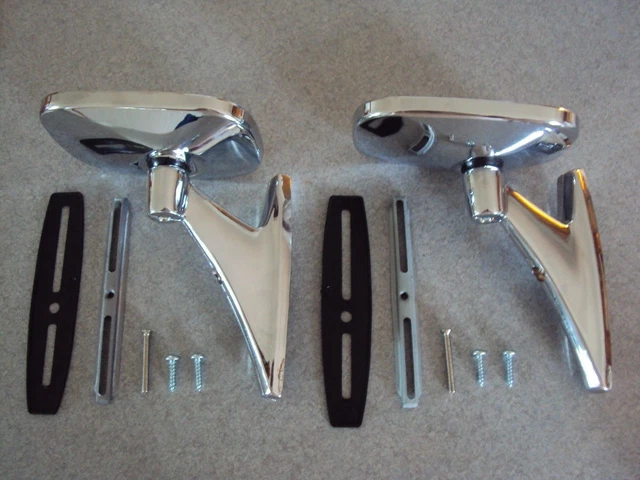 NAP Classic Chrome Bullet Mirrors 4" Pair – Hot Rod, Mazda RX3, R100, Escort