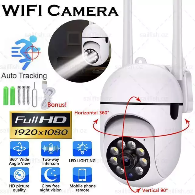 IP Camera 1080P Smart Home Cam Wireless WIFI CCTV HD PTZ Home Security Outdoor