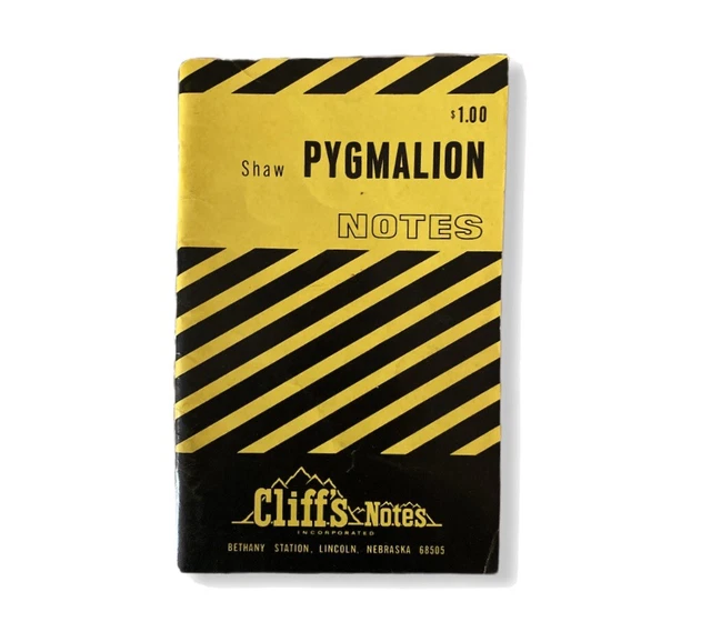 VIntge Pygmalion Cliff Notes Study Guideg
