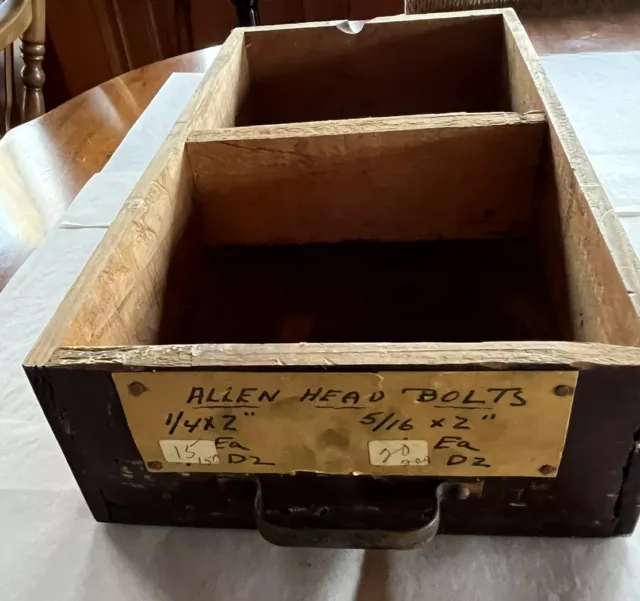 Antique Vintage Hardware Store Cabnet Drawer 8” x 15” x 3  1/4” Great Old Look!