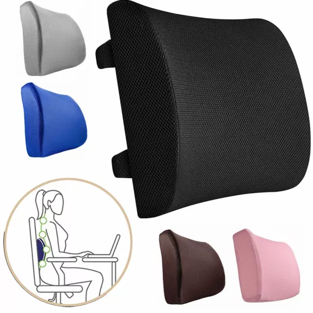 Memory Foam Lumbar Cushion Back Support Pillow Office Chair Seat Back Pillow