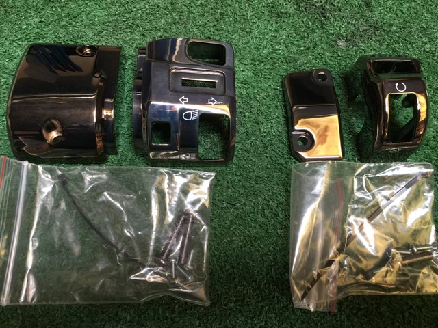 Cycle Pirates Kawasaki ZX14 ZX 14 - Black Chrome Cast Switch Housings Covers New