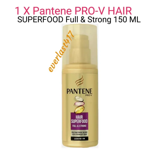 PANTENE PRO-V HAIR SUPERFOOD Full & Strong Treatment Leave In 150ml £ -  PicClick UK