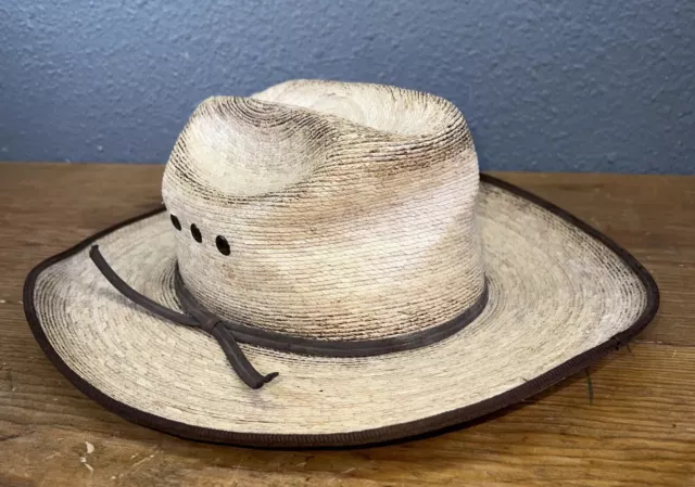 ATWOOD Colt Long Oval Western Straw Cowboy Hat 4X Sz 6 3/8