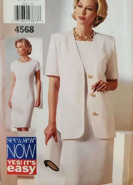 Butterick See & Sew pattern 4568 Misses' Jacket & Dress size 18 bust 40