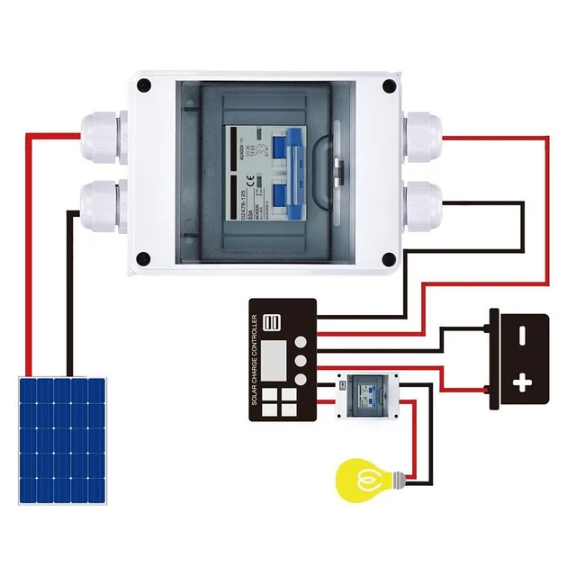Interruttore Isolatore Fotovoltaico DC 32A 4P – Scatola Combinata Solare IP66, Per Impianti Camper, Barca E Off-Grid