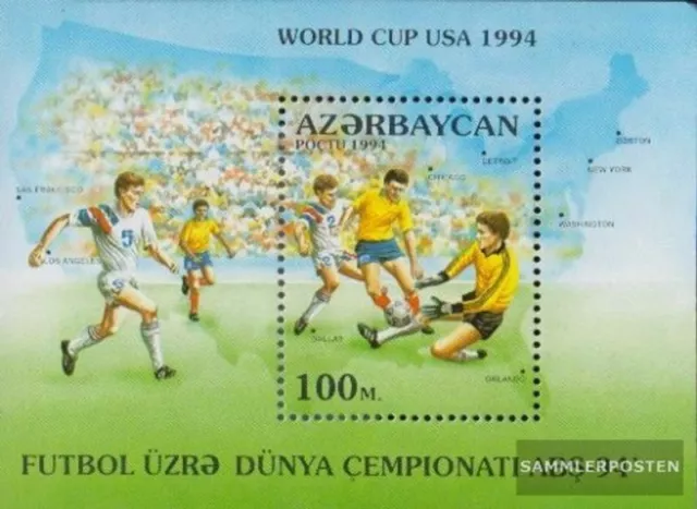 Aserbaidschan Blocco 6 (completa edizione) MNH 1994 Calcio