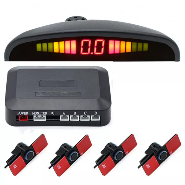 16mm Flat Car Parking Sensor Detector System Reverse Backup Radar Detector Kit