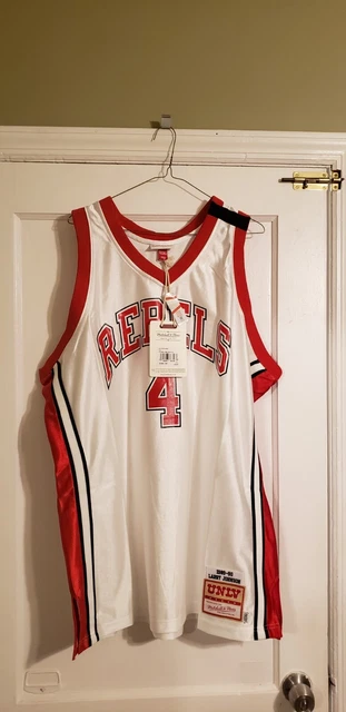 100% Authentic Larry Johnson Mitchell & Ness 89/90 UNLV Jersey Sz 52 XXL