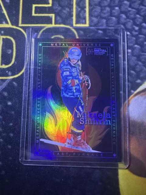 2021 Skybox Metal Universe Champions Mikaela Shiffrin Blast Furnace #BF-8 Skiing