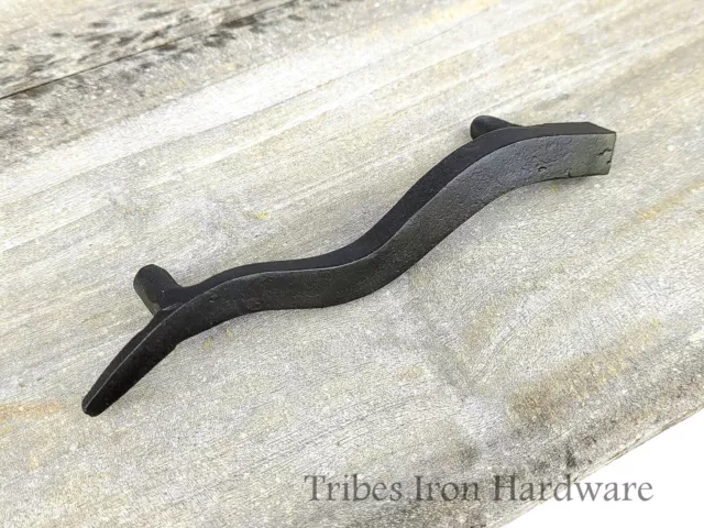 Cabinet Drawer Pull Handle Hand Hammered 96mm Wrought Iron Cupboard Door Dresser
