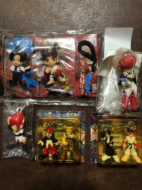 Street Fighter KOF Capcom vs SNK figure key chain set Ryu Yagami Kyo Japan z10