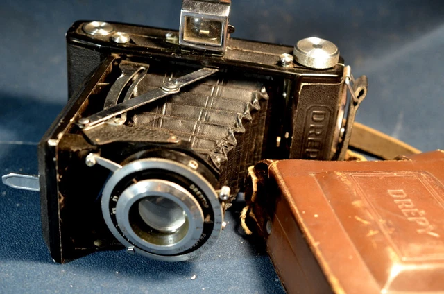 Appareil Photo Ancien Drepy Le Drepy 6x9 - Soufflet Cuir - Pièce De Collection