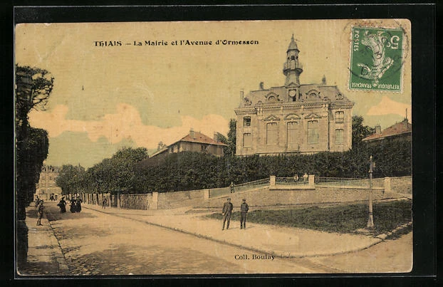CPA Thiais, la Mairie et l´Avenue d´Ormesson 1913