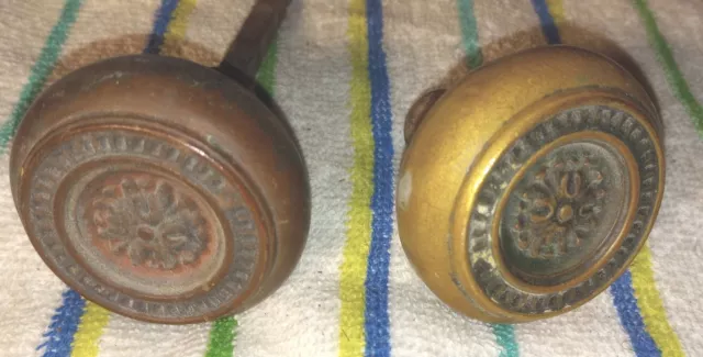 Pair Antique Door Knobs Victorian