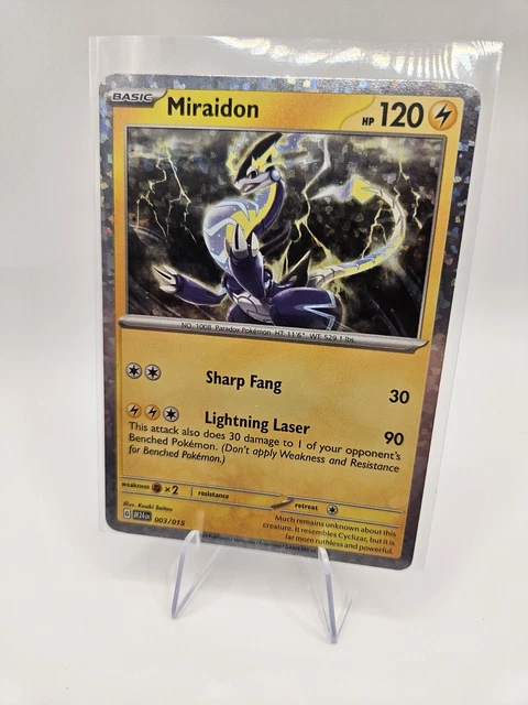 McDonald's Pokmon Card 2025 McDonald's Pokmon Promo Miraidon Holo Card  #003 - Near Mint Condition McDonald's McDonald's Fast Food Premiums