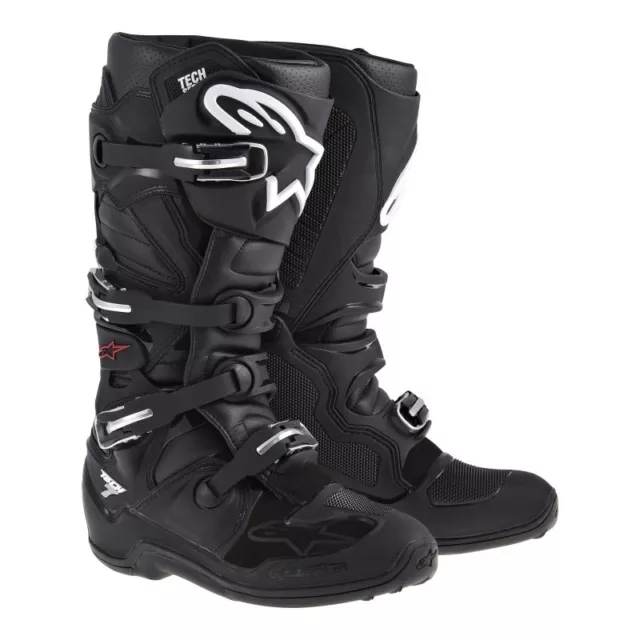 Alpinestars Tech7 Tech 7 Botas Negro MX Motocross Enduro Cross Maletero