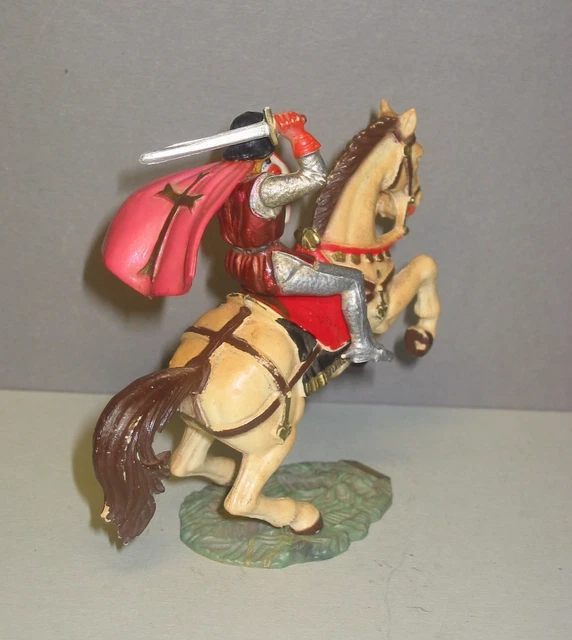 Figurine Starlux Moyen Âge – Chevalier / Soldat – Plastique Peint – Fabriqué En France