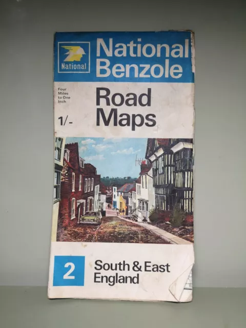 National Benzole Road Maps 2 South & East England 1965