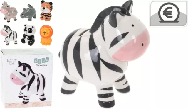 Kids Piggy Bank Zoo Animal Design Money Saving Storage Pots Money Banks Coin Jar